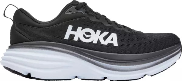 MEN'S HOKA BONDI 8 | BLACK / WHITE – Randy's Shoes