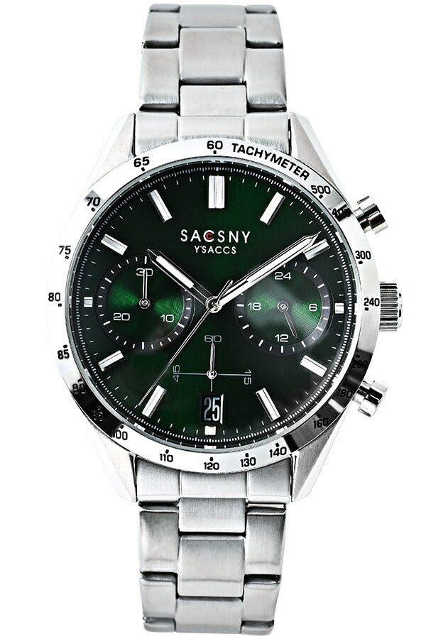 サクスニーイザック クオーツ クロノグラフ SY15219-GR メンズ 電池式