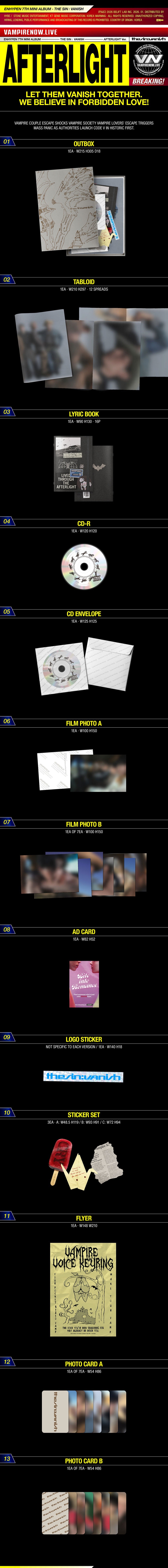 PRE-ORDER] ENHYPEN - 7TH MINI ALBUM [THE SIN : VANISH] (STANDARD VER)