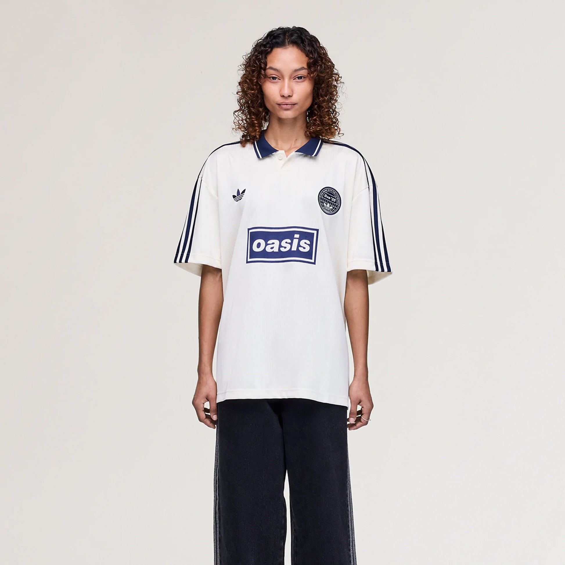 Live '25 adidas Football Shirt Cream White/Night Indigo – Oasis