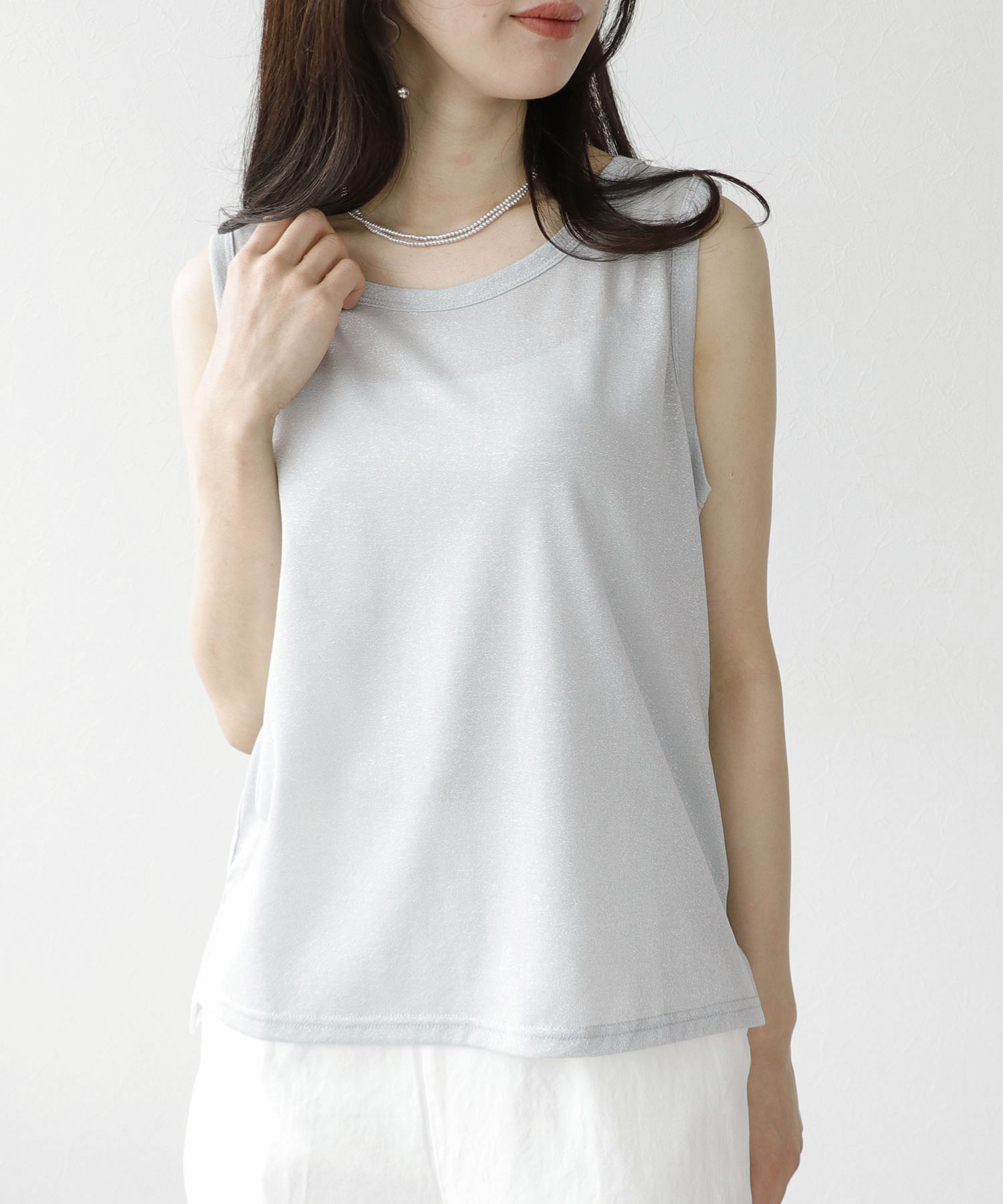 ラメ天竺タンクトップ | AND ON JIONE STORE（アンドオン）ジオン商事