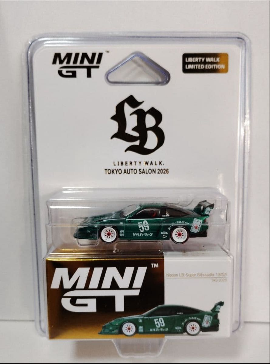 送料込新品 MINI GT 日産 180SX LBWK 東京オートサロン限定1個