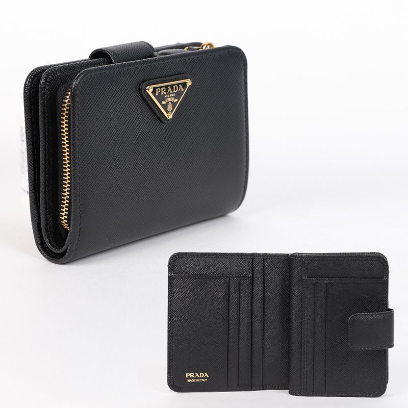 関税負担なし☆PRADA Saffiano wallet サフィアーノレザー 財布 (PRADA