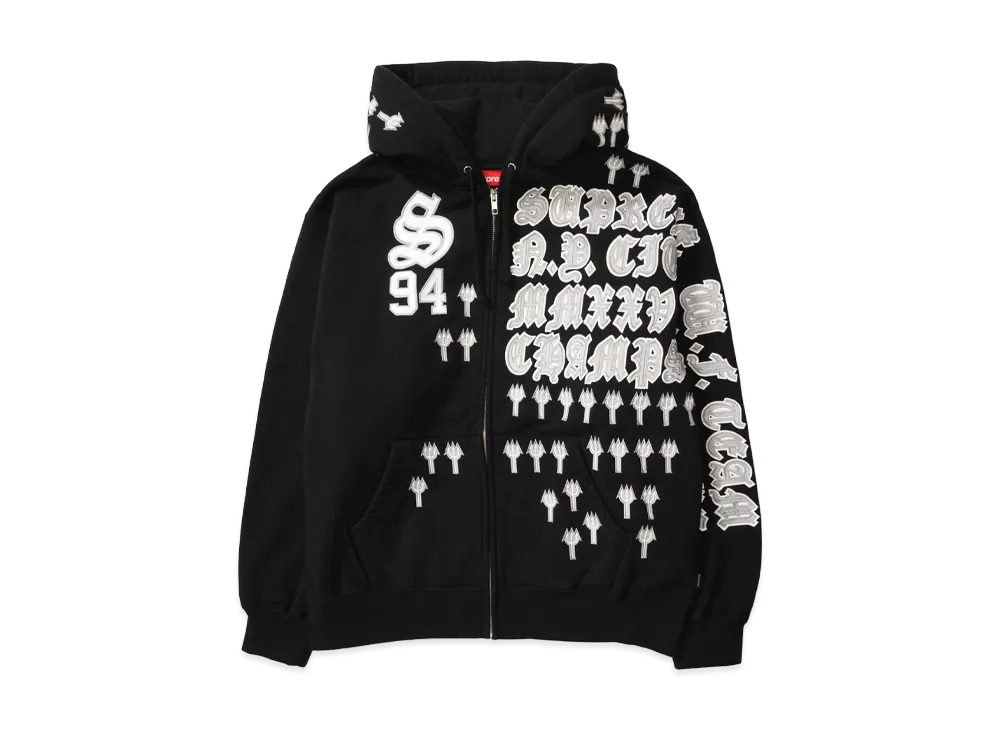 Supreme League Champs Zip Up Hooded Sweatshirt 