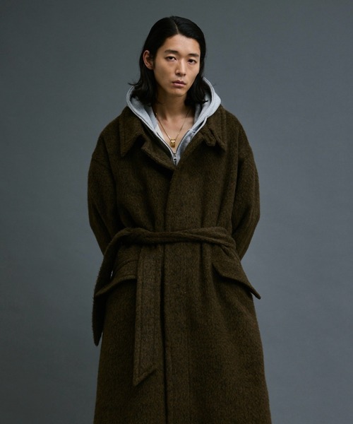 soerte（ソエルテ）の「Wool Blend Shaggy Over Coat / ウールブレンド