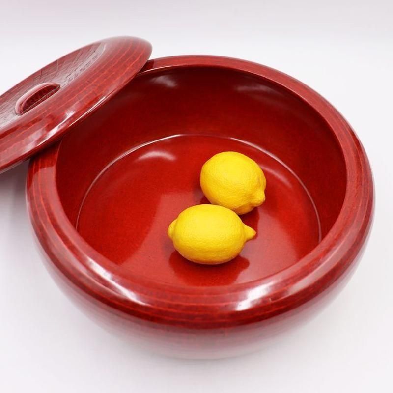 漆器 後藤塗り 朱赤塗り 昭和初期 丸おひつ 直径29cm