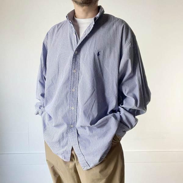 90s ラルフローレン BLAKE ボタンダウン ギンガムチェック柄 長袖