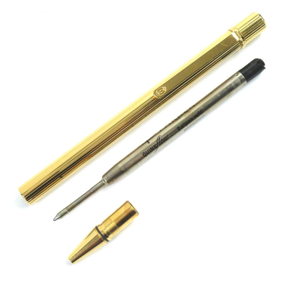 Cartier（カルティエ） 良品△Cartier マスト ドゥ ストライプ柄 ロゴ