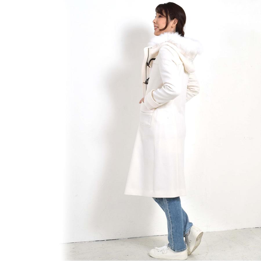 Merfirge ダッフルコートカシミヤ混 ウール ダッフル コート ロング丈