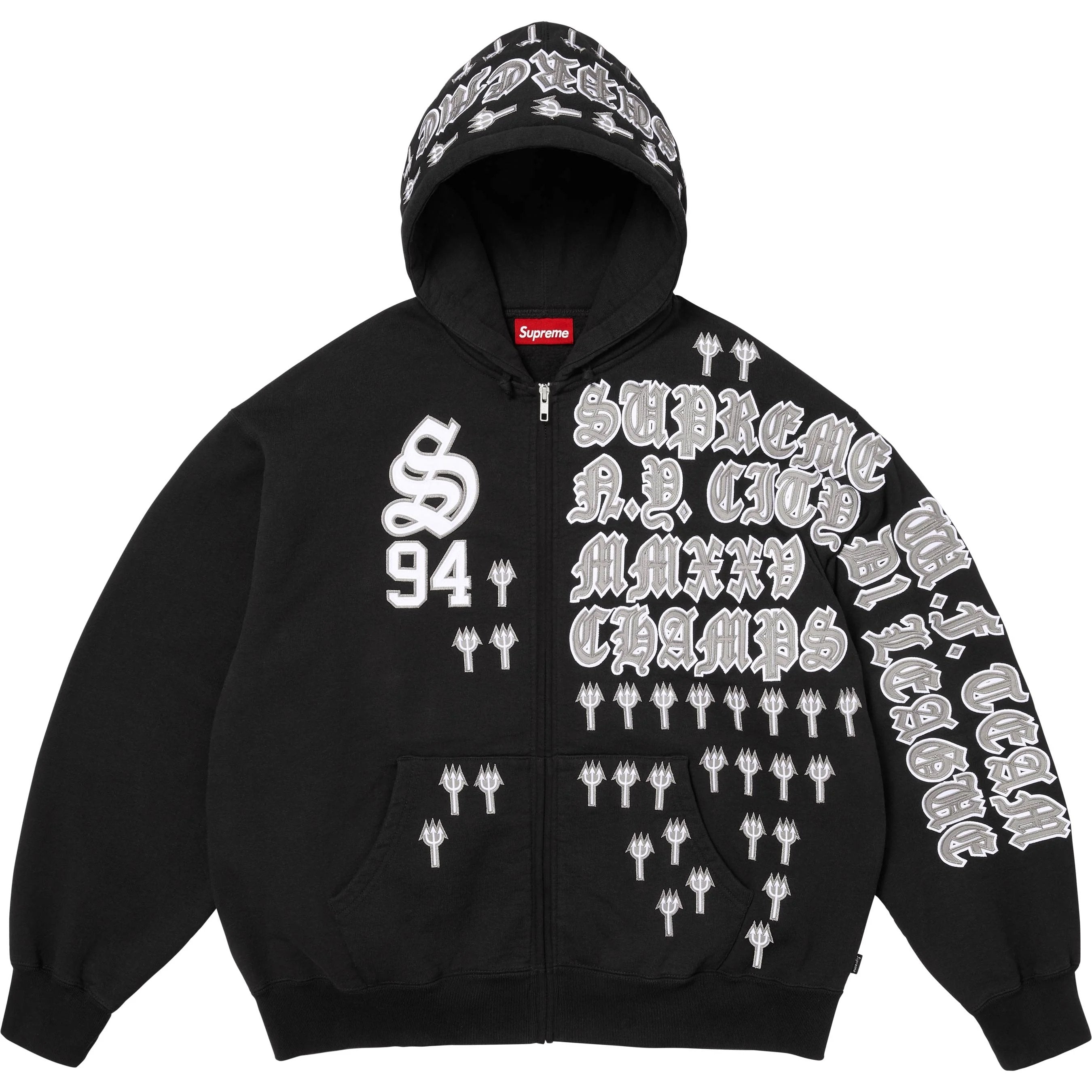 Supreme League Champs Zip Up Hoodie L | Kingsluxe Italia