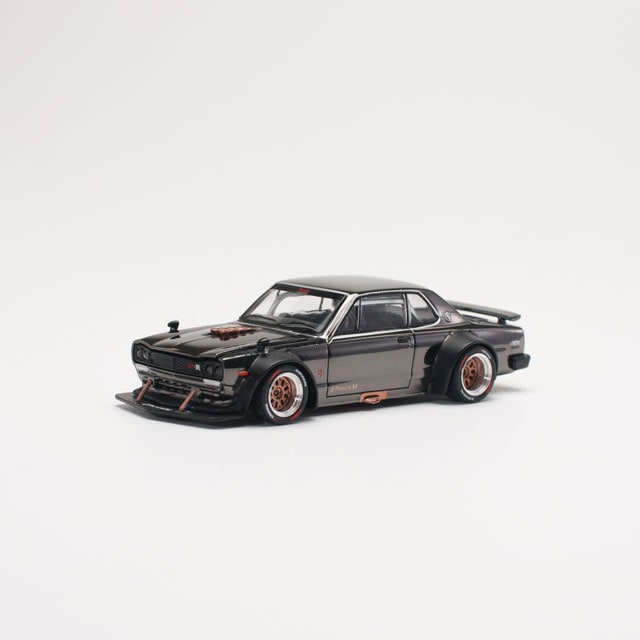 1/64 SKYLINE GT-R V8 DRIFT (HAKOSUKA) DARK CHROME | Nissan | POP