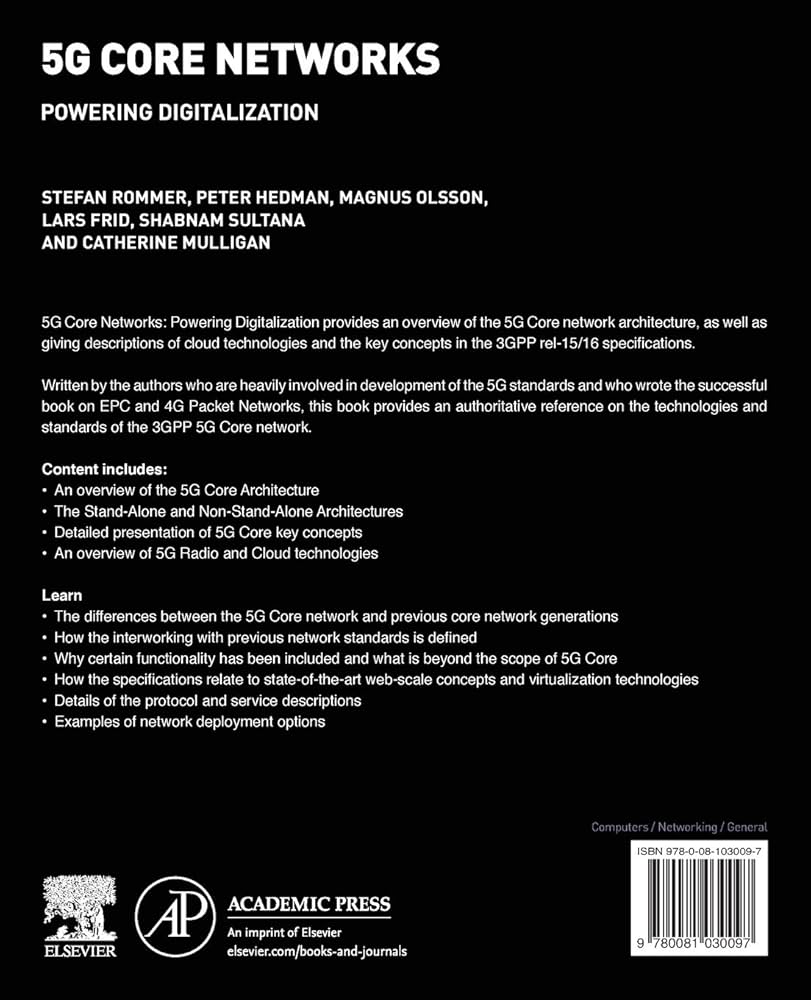 Buy 5G CORE NETWORKS : POWERING DIGITALIZATION, 1ST EDITION Book