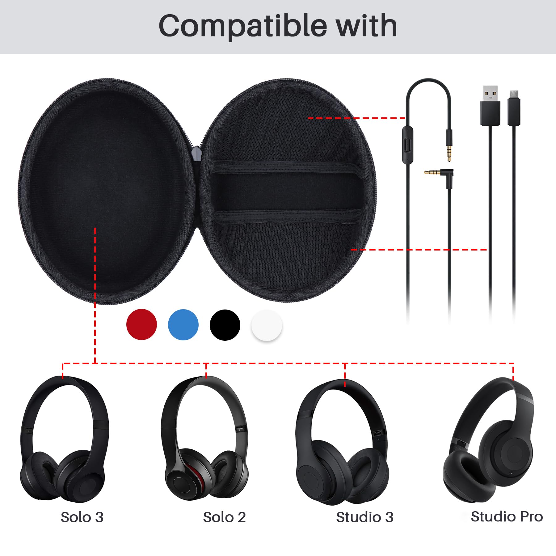 Amazon.com: Lebakort Hard Carry Case Compatible with Beats Studio