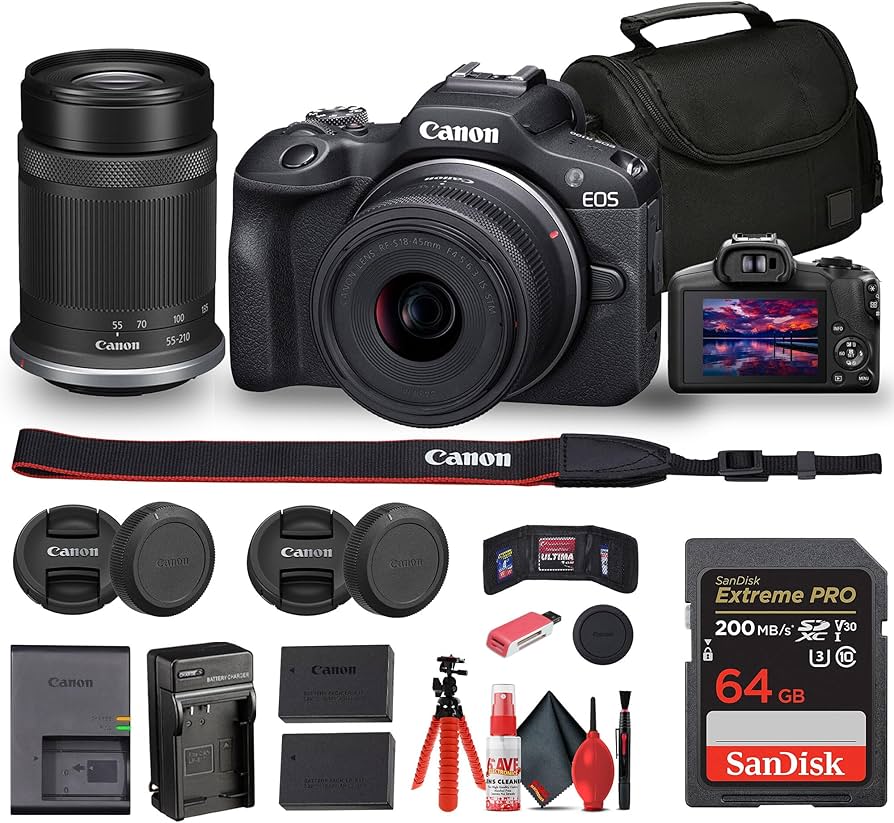 Amazon.com : Canon EOS R100 Mirrorless Camera with 18-45mm and 55