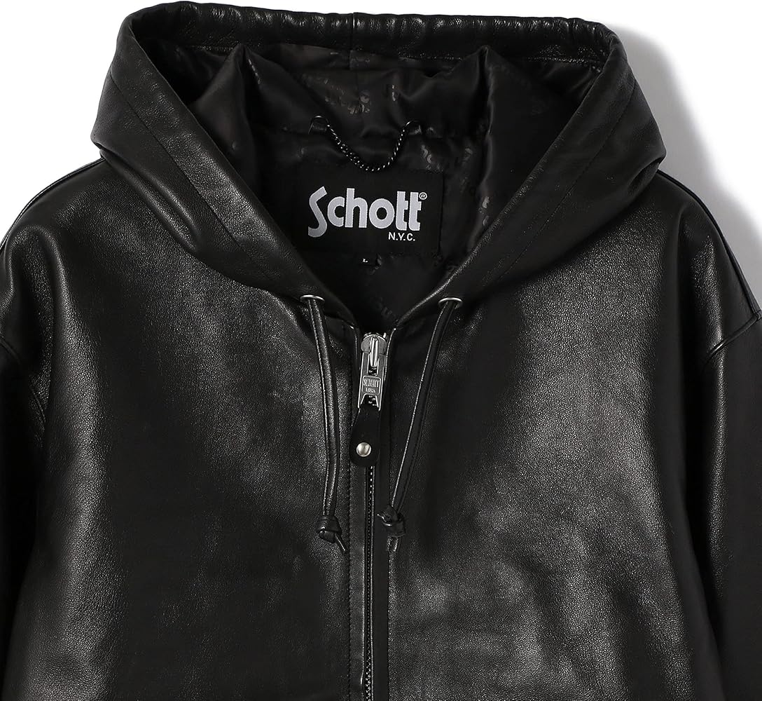 Amazon.co.jp: [ショット] LEATHER FULLZIP PARKA レザー フルジップ