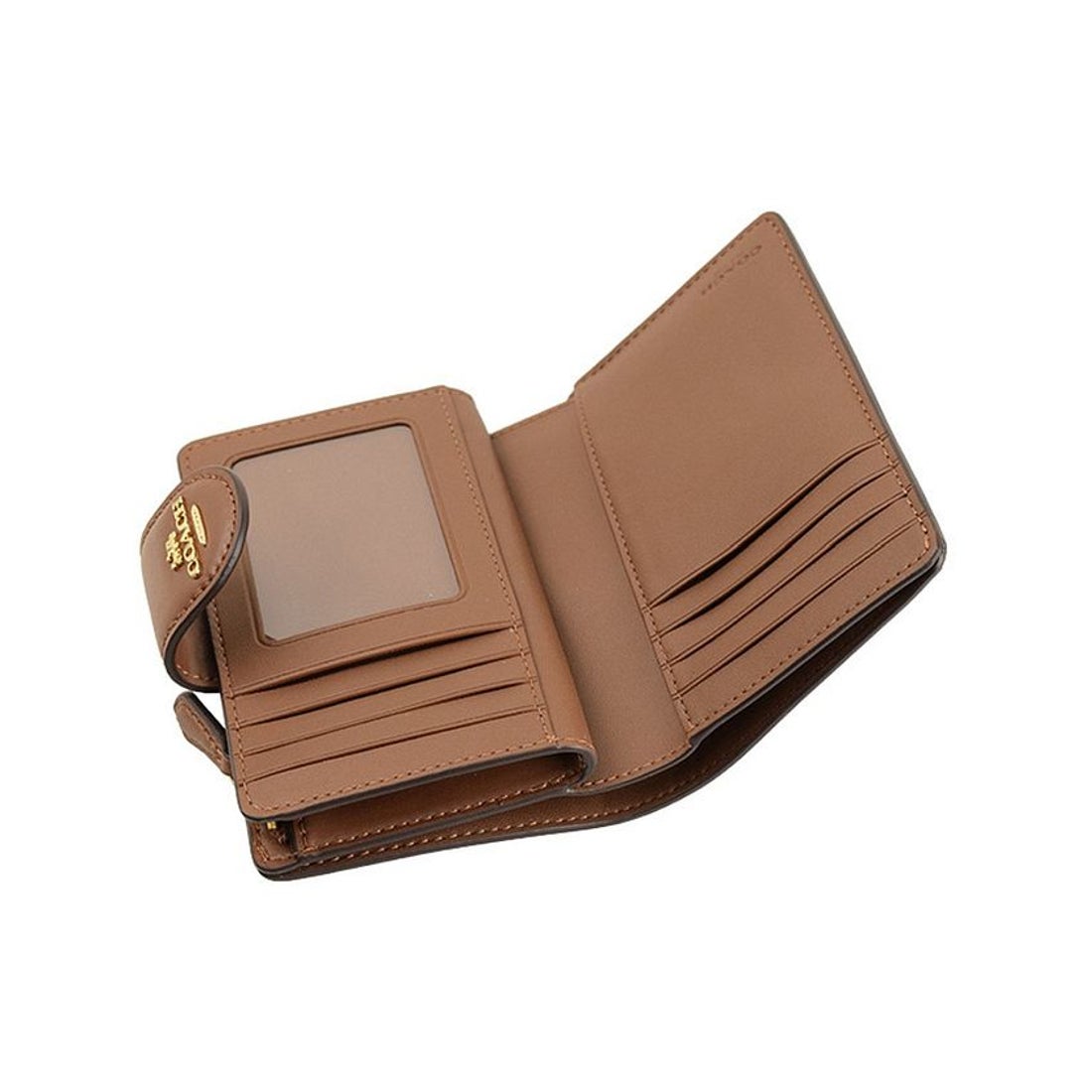 コーチ COACH 折財布 二つ折り シグネチャー （カーキ×ライトブラウン