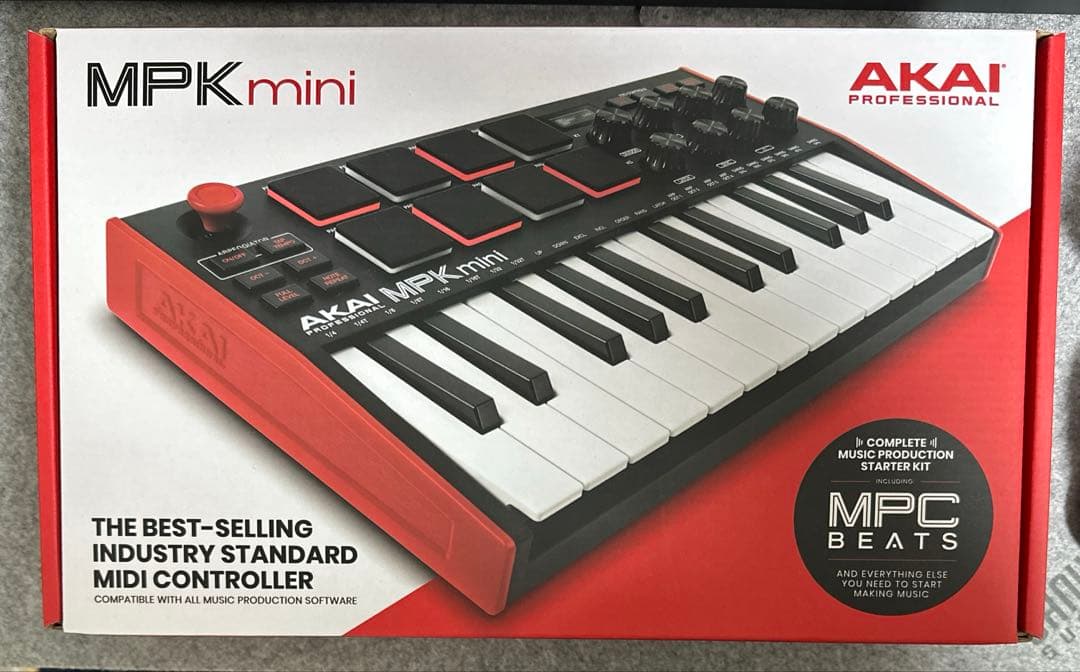 【動作確認済】AKAI MPK mini mk3 MIDIキーボード（箱付き） AKAI MPK mini MK3 MIDI入力用キーボード アカイ 【 イオンモール岡山