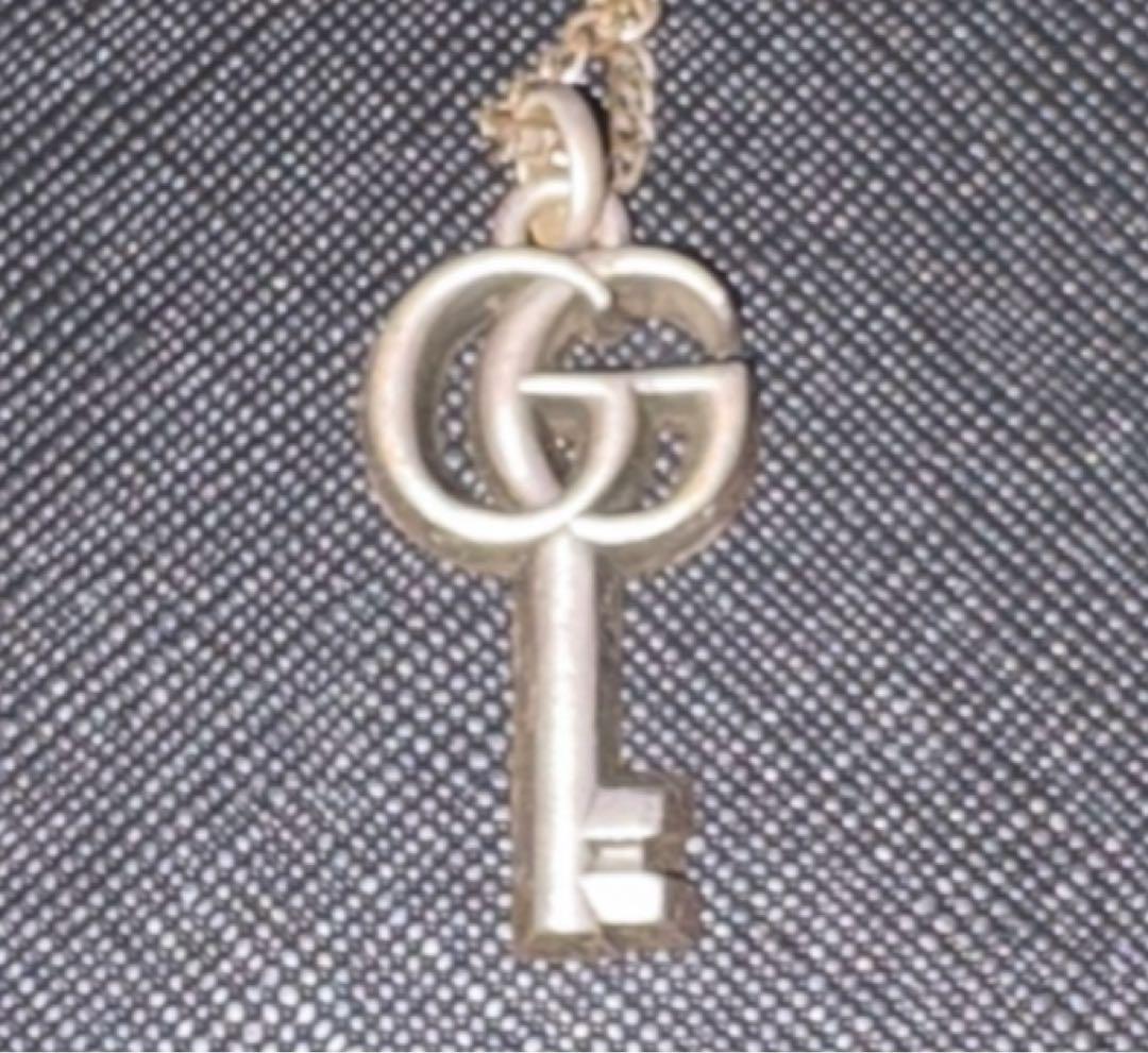 GUCCI グッチ 鍵 カギ ダブルG キーGG ネックレス GUCCI】グッチ『SILVER ダブルG キー ネックレス』1週間保証【中古