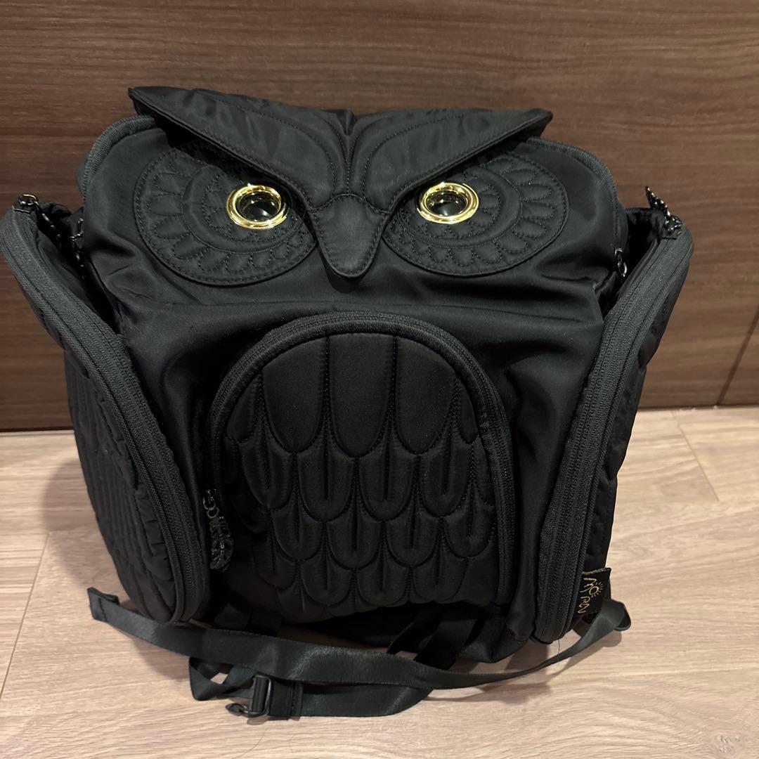 お値下げフクロウ型ブラックリュック 楽天市場】フクロウ ミミズク リュック バックパック 撥水加工 Sサイズ