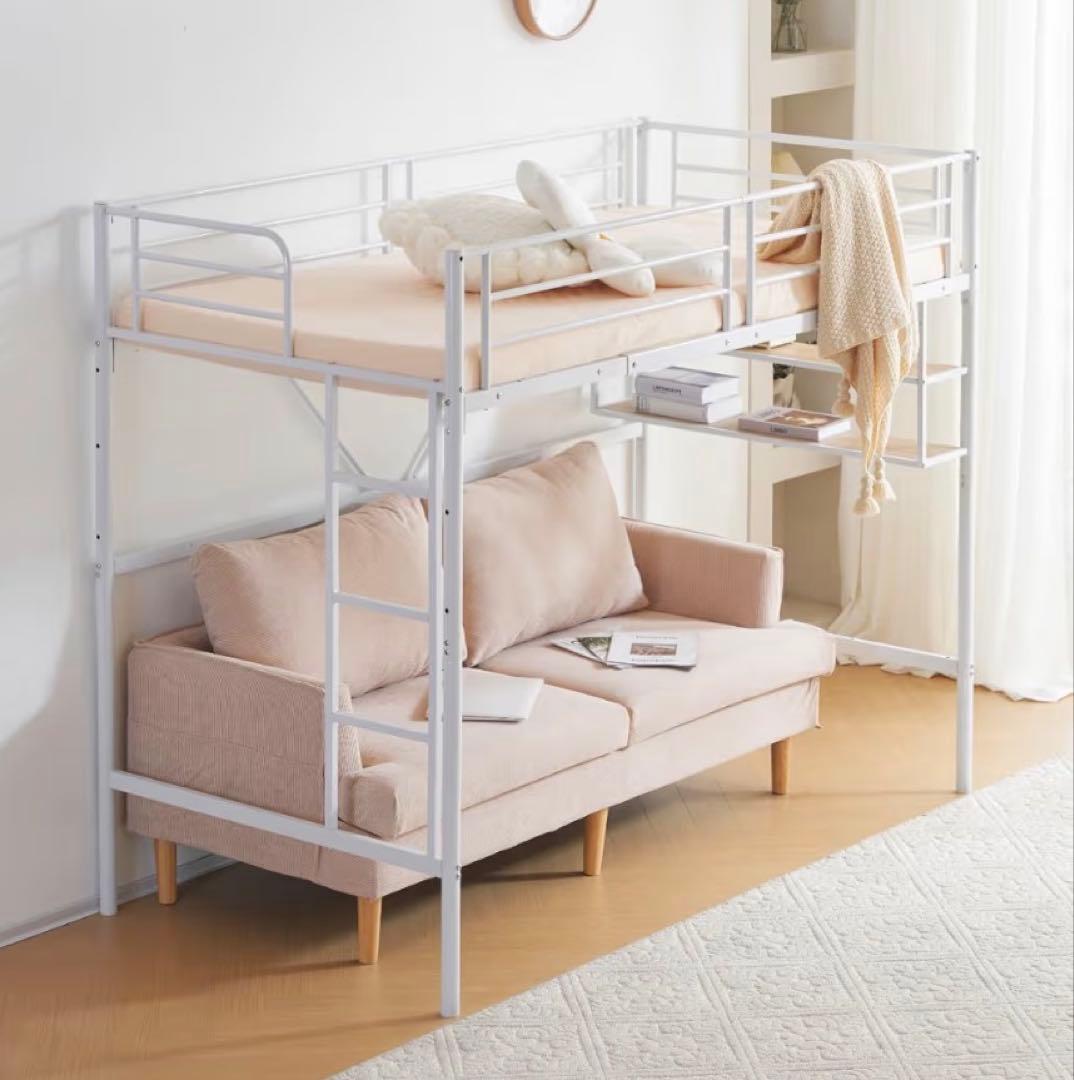 ホワイト ロフトベッド 耐荷重120kg Amazon｜OSLEEP ロフトベッド 木製 ロータイプ 高さ120cm 階段付き