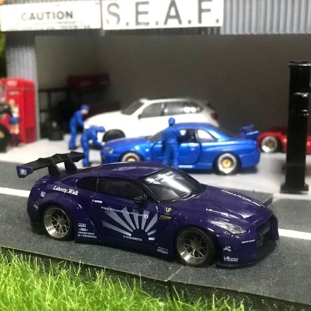 リバティーウォーク 1/64 LB GTR パープル深リム カスタム 観賞用①