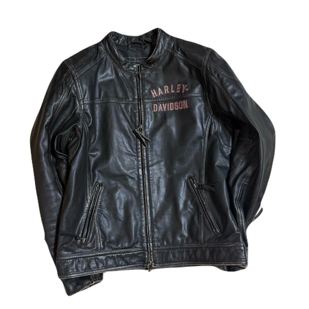 《90s》激安！　HARLEY DAVIDSON 山羊革　ライダースジャケット