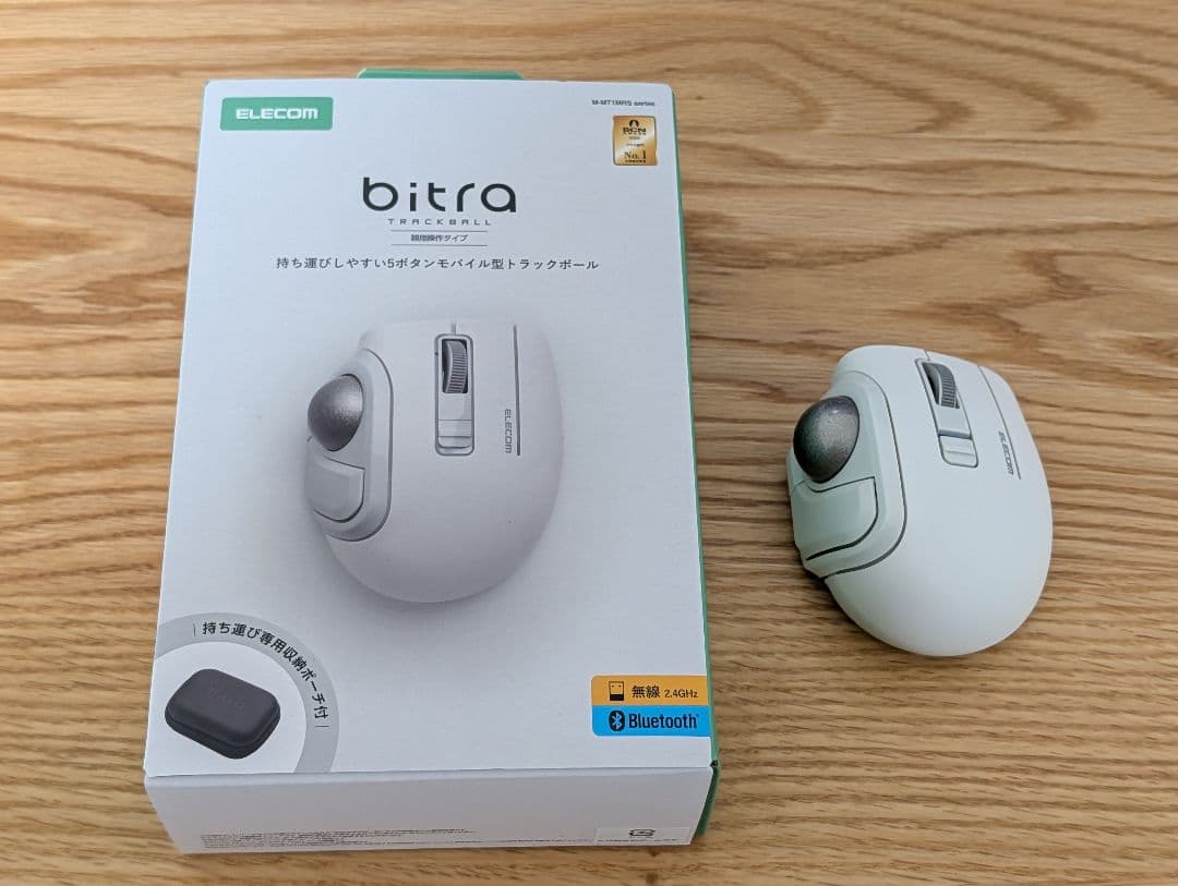 エレコム トラックボール bitra 白 M-MT1MRSAWH ワイヤレス 楽天市場】エレコム トラックボールマウス bitra USB無線 Bluetooth 5