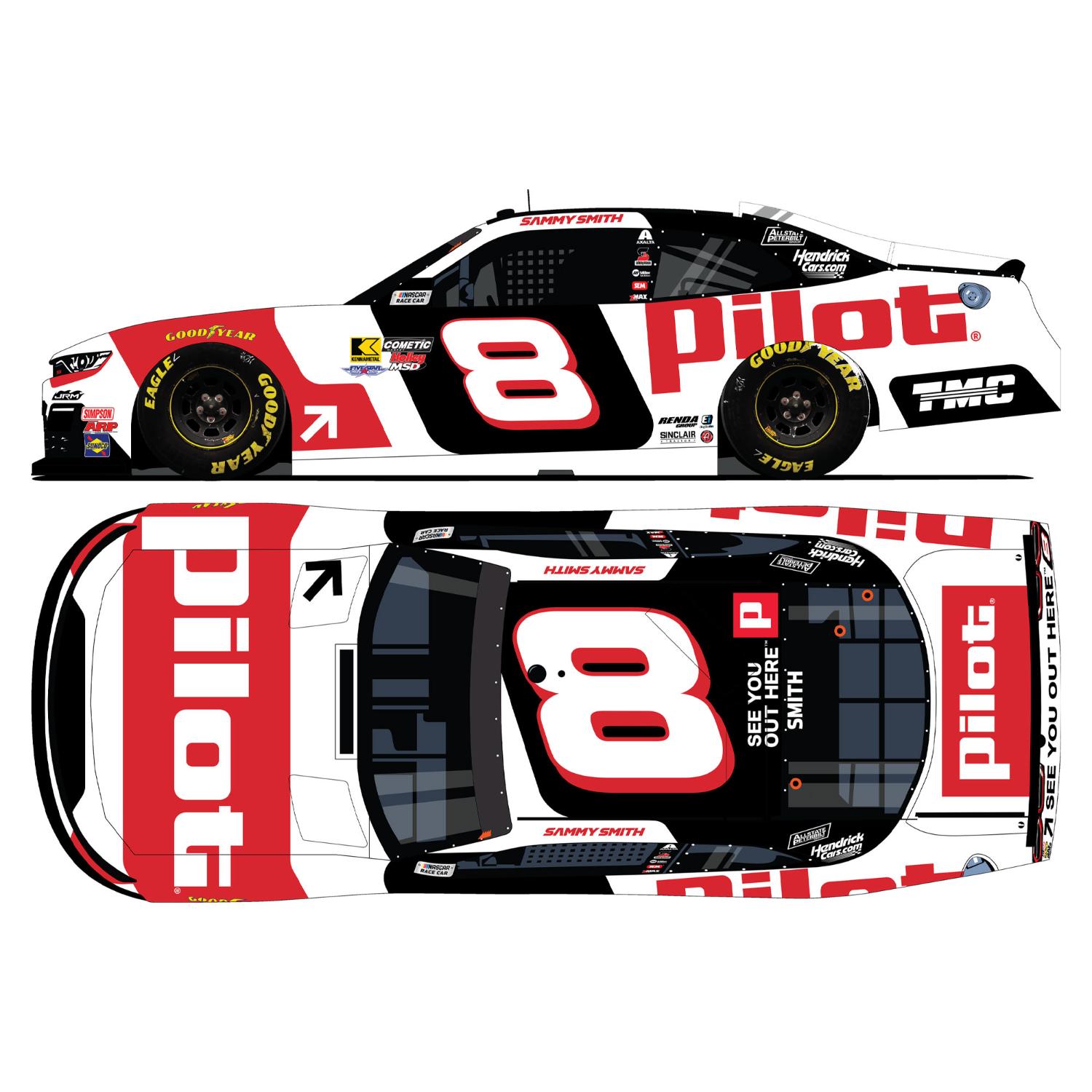 Sammy Smith #8 2026 Pilot 1:64 Hard Top Die-Cast | Shop JR Nation